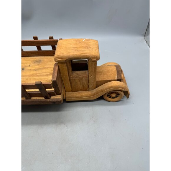 Vintage Handmade Wooden Toy work farm pickup Truck 18x7.5x6.5" moveable READ - Picture 4 of 6